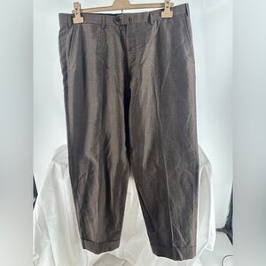 Isaia brown wool mohair dress pants